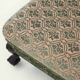 Large Victorian Sofa and Matching Ottoman, United Kingdom, 1890s