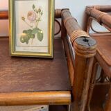 Pair of rattan bedside tables