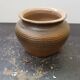 Old Vase SOULAINES DHUYS.  Signed ROYER.  Vase in Enamelled Sandstone.  Color Brown Beige Diameter at