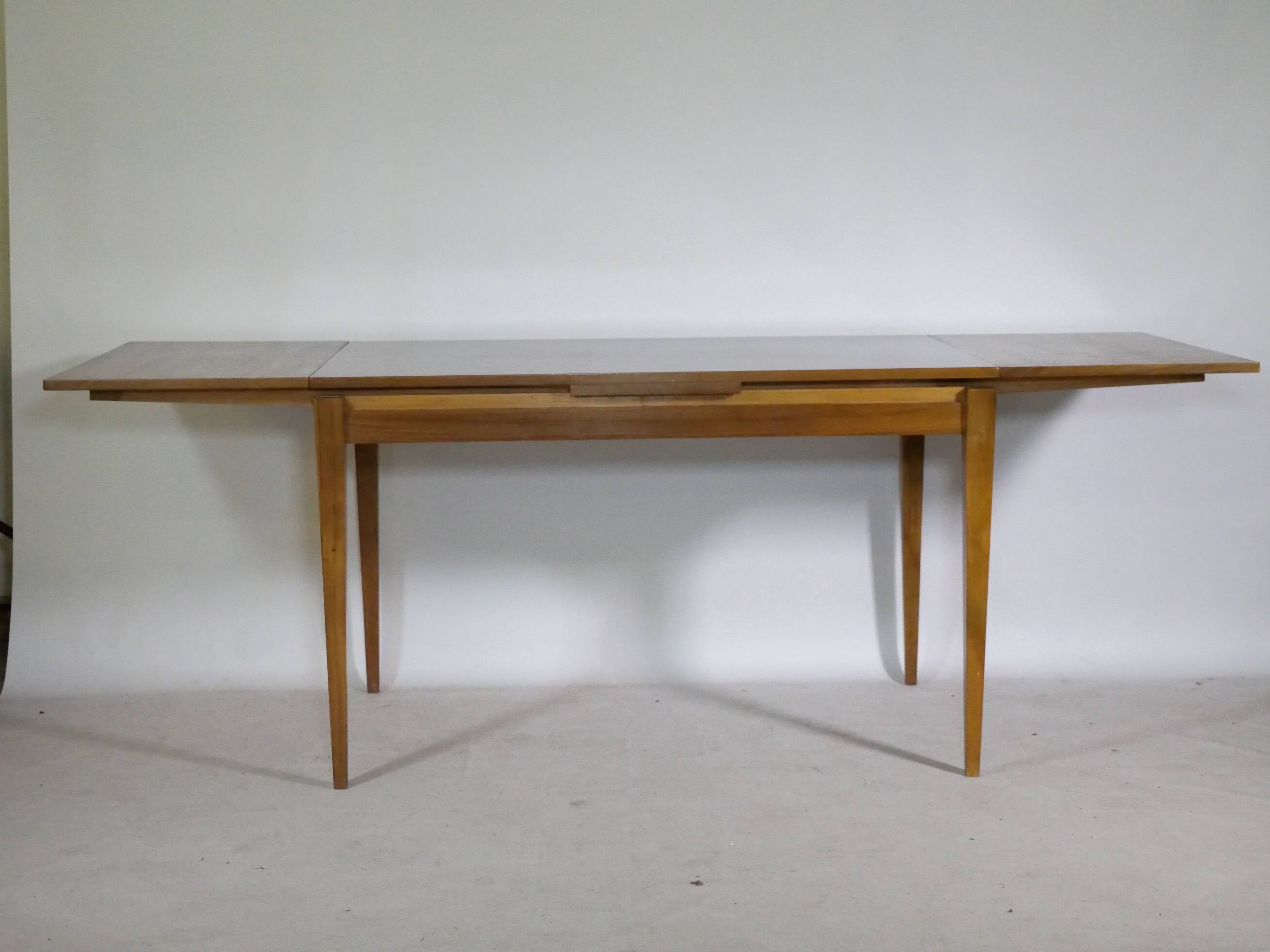 Extendable vintage dining table, walnut, 1960s