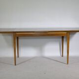 Extendable vintage dining table, walnut, 1960s