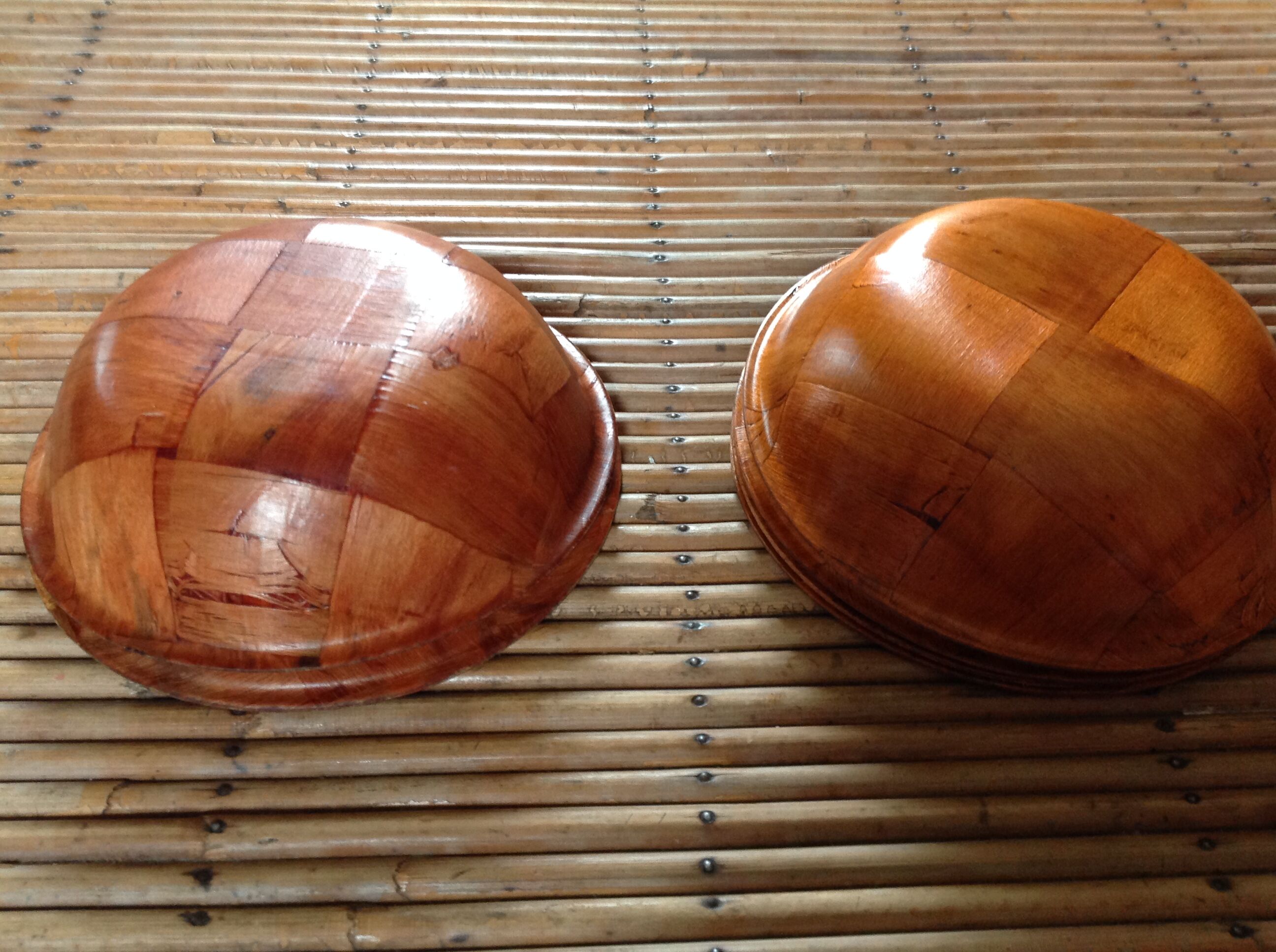 Set of 6 bowls Danish teak