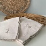 6 embroidered towels