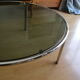 Coffee table 70s smoked glass metal