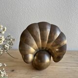 Peacock statuette in vintage brass