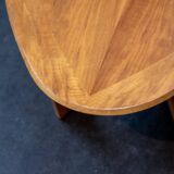 Oval teak coffee table