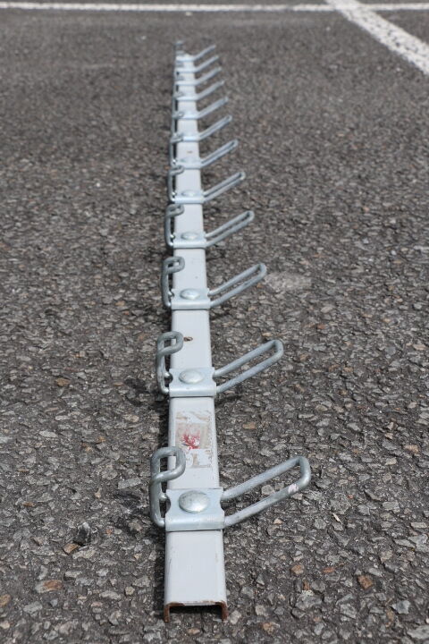 Grey school wall hanger 12 hooks 1800mm