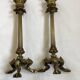 Old pair of bronze candlesticks