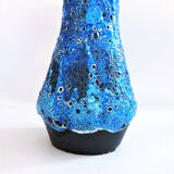 Large vintage seafoam blue artisanal vase