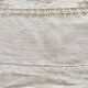 Antique tablecloth, English embroidery and "CD" monogram - 120x75 cm - Linen