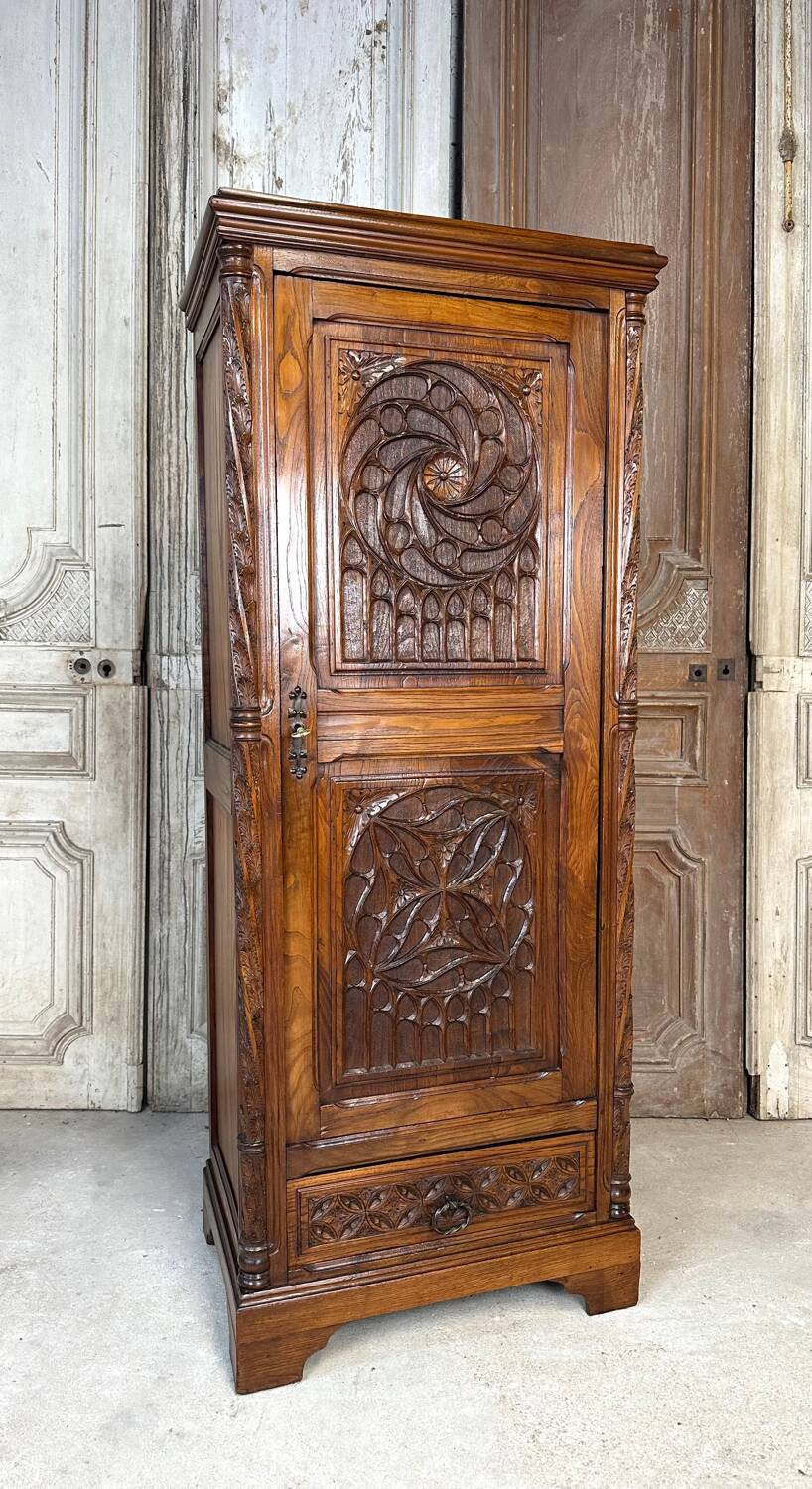 20th century neo-gothic wardrobe