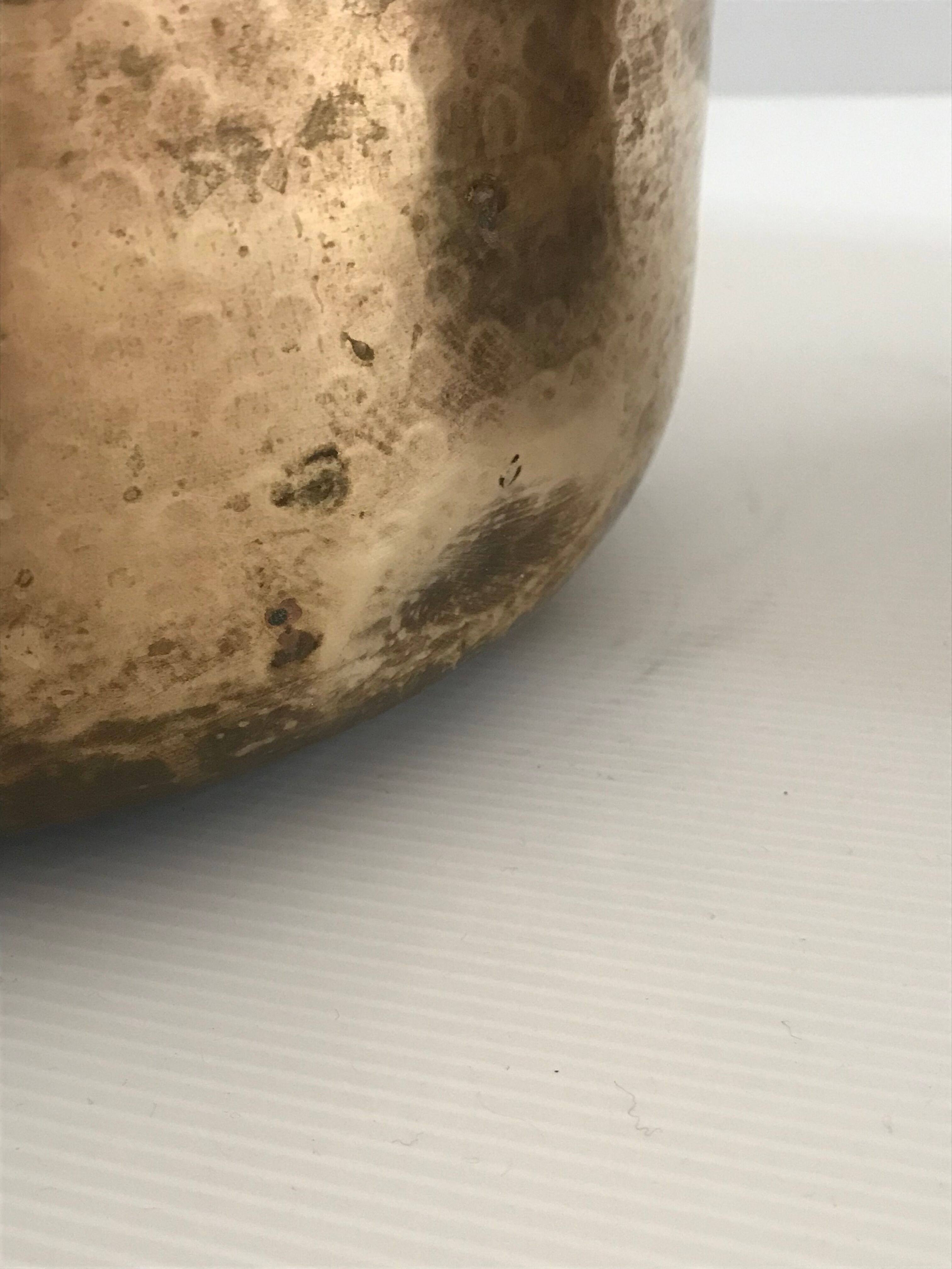 Vintage hammered brass lamp