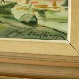 Boat in the harbour by Carl Christiansson