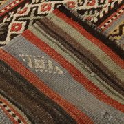 Kilim vintage tons rouges et bruns, motifs ethniques anatoliens, 156x244 Cm