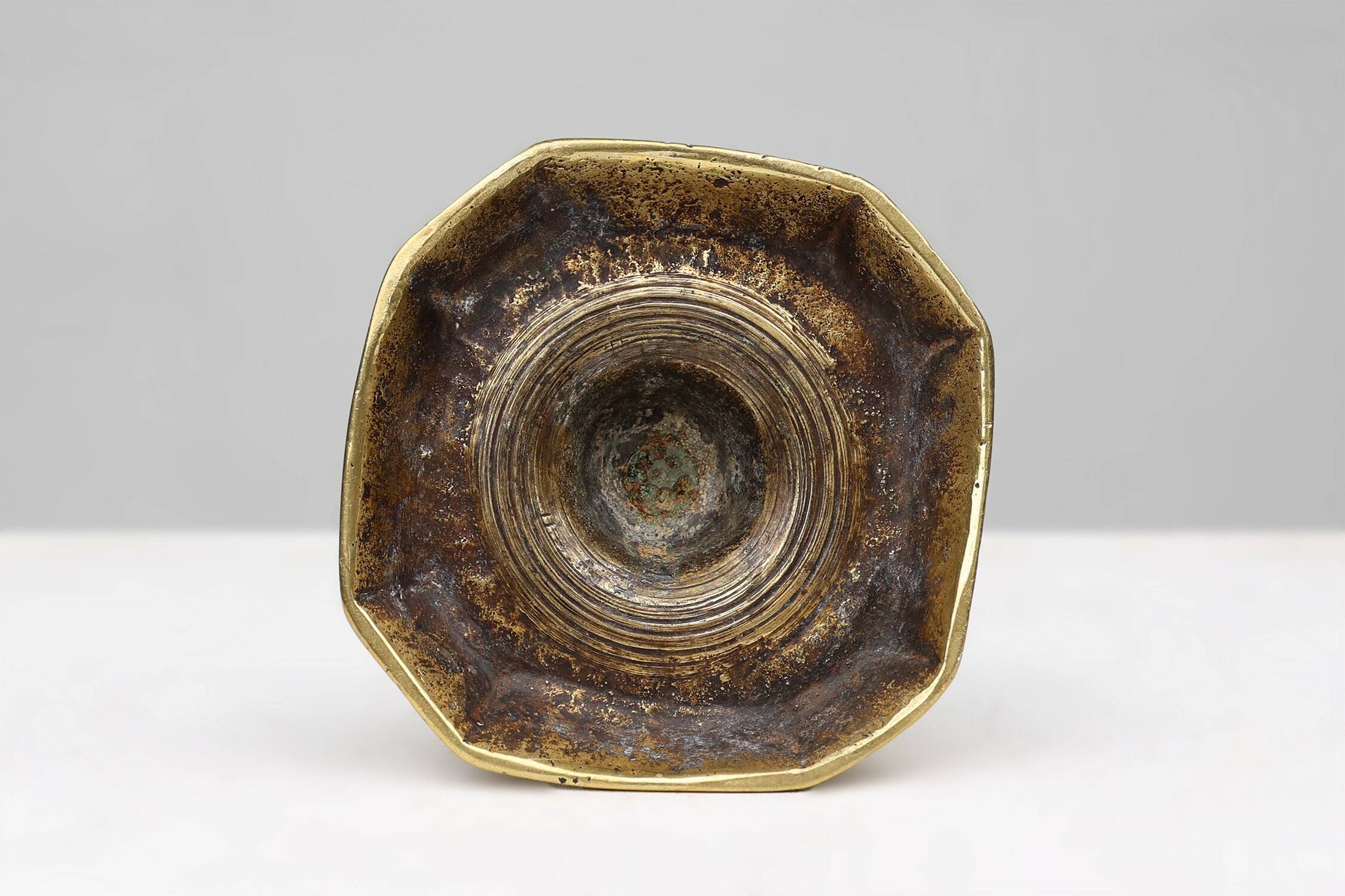 French Antique Candlestick in Bronze, 16th Century