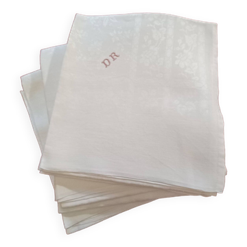 Petites nappes rectangulaires damassé de lin