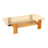 "Sapporo" walnut coffee table by Mario Marenco for Mobil Girgi 70's