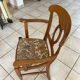 Pair of bridge armchairs in solid cherry wood