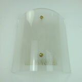 Mid century sconce acrylic and brass 1960s 1970s lucite wall lamp