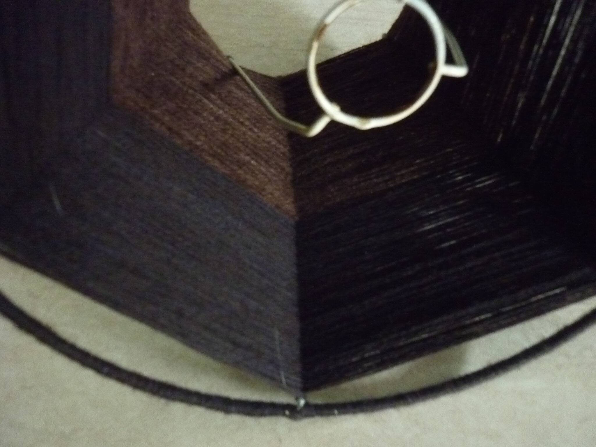 Small brown wool lampshade