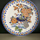 Gien plate peacock decoration