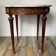 Louis XVI style side table in wood, marble and brass