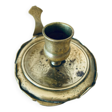 Antique bronze candle holder
