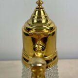 Crystal ewer with diamond tip and gilded metal - decanter - Italy 1930 - Art Deco