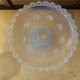 Masserini barocco cake dish cut glass moulded bead row vintage