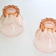 Duo of pink water glasses, 1950