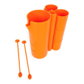 Vintage French Juice Service by Jean-Pierre Vitrac for Déposé France, 1970s, Set of 9