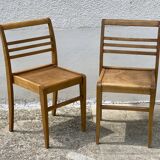 Pair of chairs by René GABRIEL, reconstruction period 1950