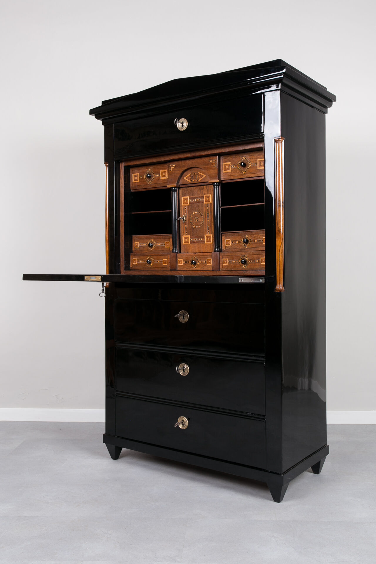 Biedermeier Secreter, Germany, 19th century.