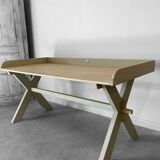 XXL vintage desk with water green patina