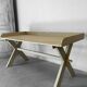 bureau vintage XXL patiné vert d’eau