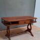 English coffee table dessu leather to a puller
