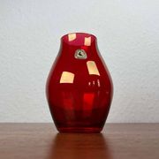 German glass vase from the mid-century modern period by Alfred Taube, 1960s.