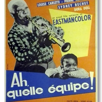 Affiche cinéma originale 1956 jazz musique sidney bechet