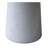 Vintage dining table in white Carrara marble, Italy 1970'