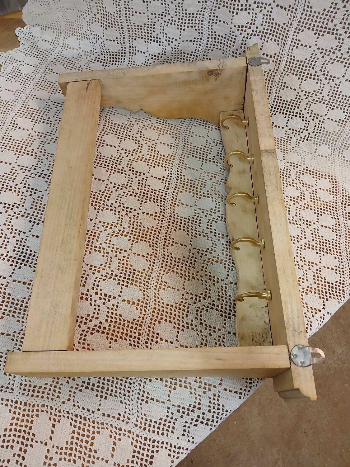 Antique solid wood wall shelf