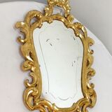 Miroir baroque en bois doré. France, années 1950