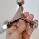 Pair of tripod candle holders design 60s NAGEL STOFF metal