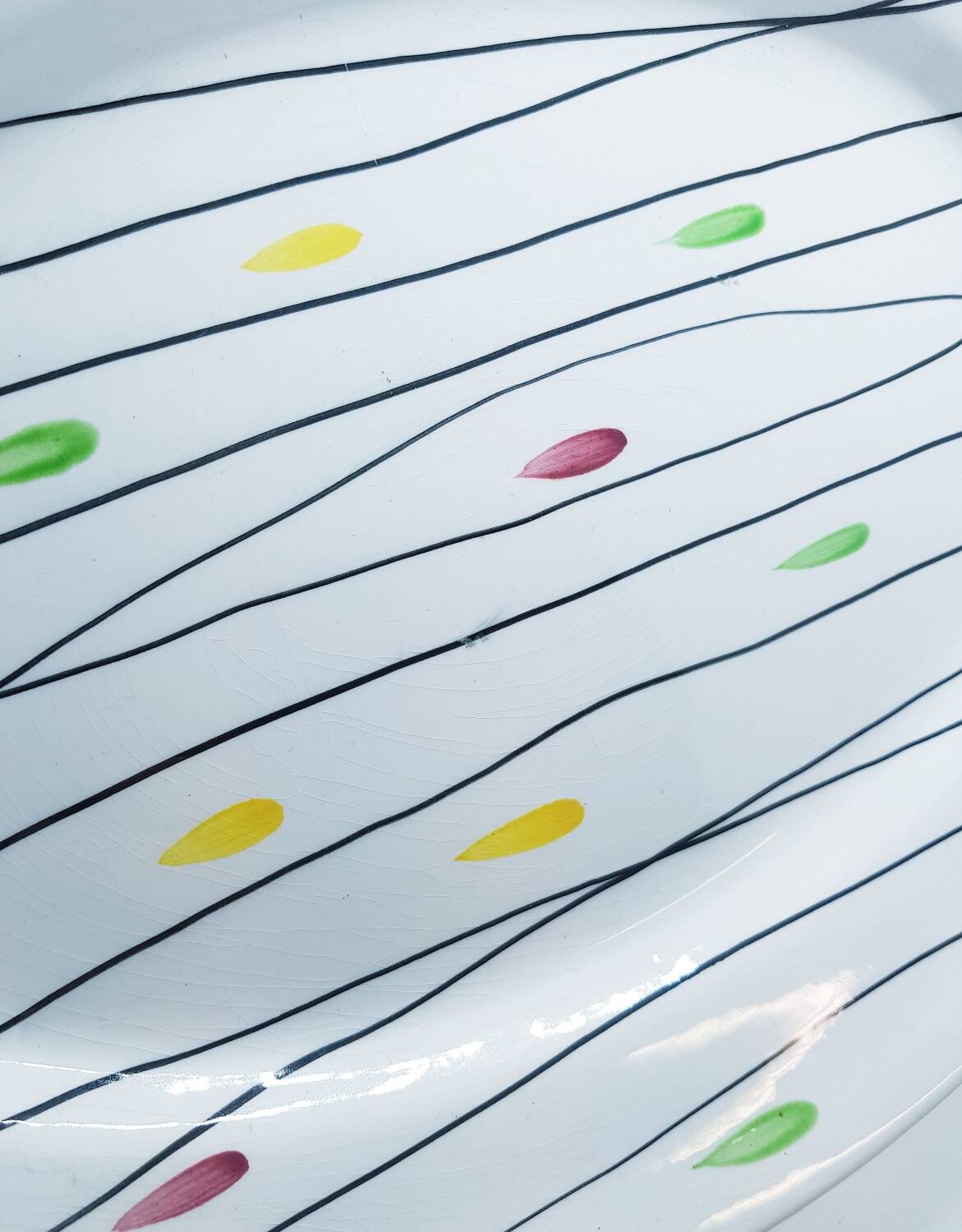 Mid century hand painted platter