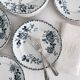 10 assiettes plates en terre de fer « Acacia » Moulin des Loups et Hamage