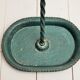 Wearing dark green metal 50s umbrella