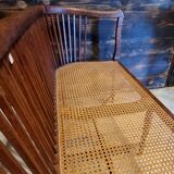 Wooden bench and cannage