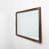 Miroir ancien à facettes en bois sculpté, France, années 1850