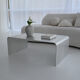 Table basse en aluminium brossé sculptural