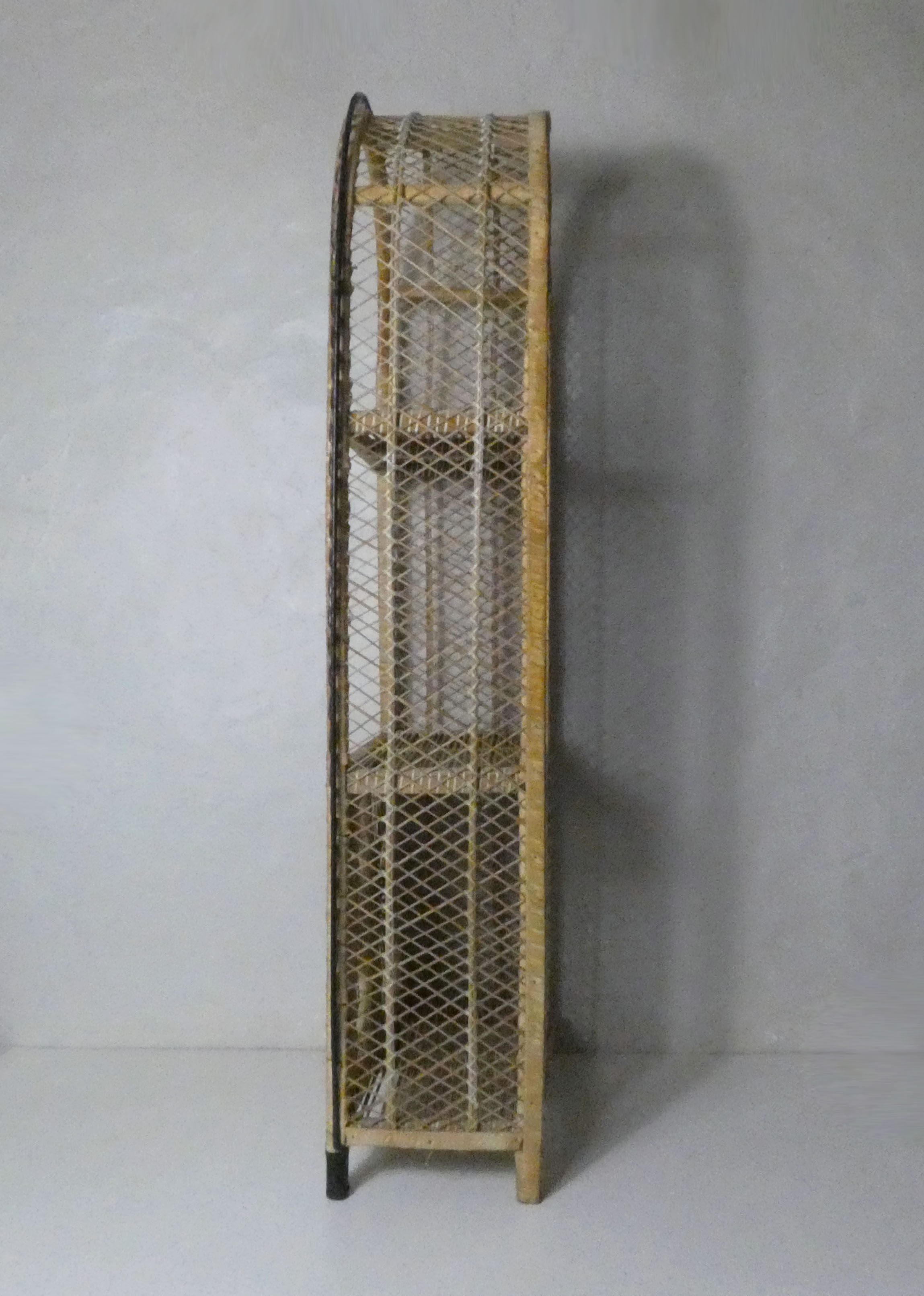 Rattan library shelf