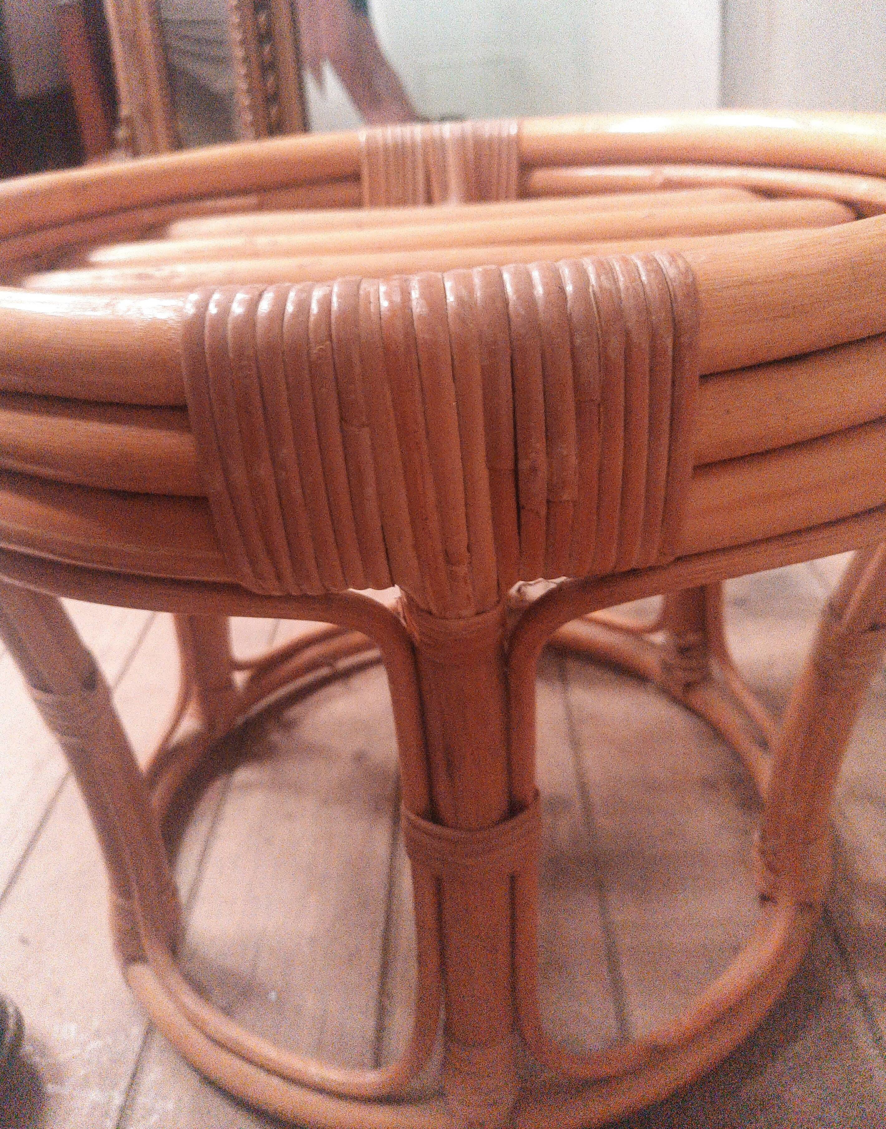 Small low bamboo table